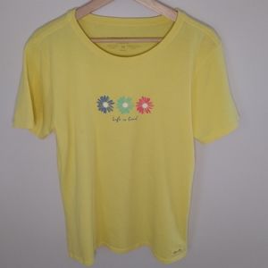 Life Is Good Flower Crusher Tee